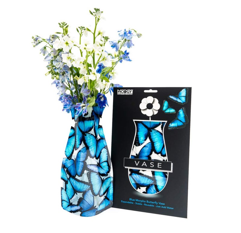 MODGY Expandable Flower Vase, Plastic Decorative Modern Vases for Flowers Centerpieces Dining Table Decor Living Room Bathroom Wedding Office, Morpho Multi-Colors - Image 4